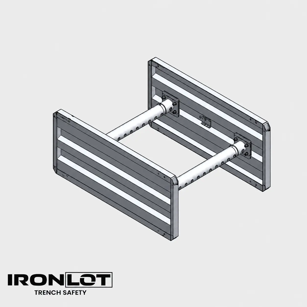 2 ft Tall Utility Max Aluminum Shield - Iron Lot Trench Safety - Lightweight Aluminum Trench Box